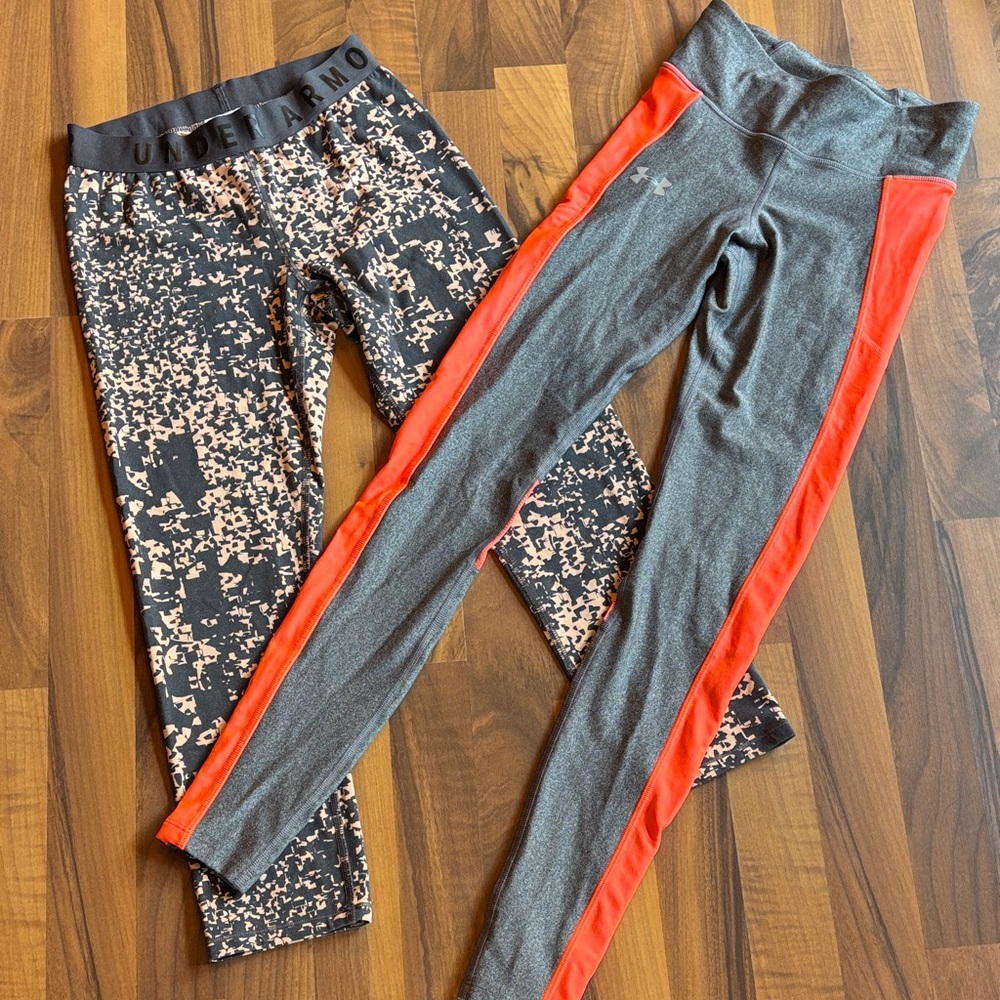 2 pair Under Armour Leggings with Accents